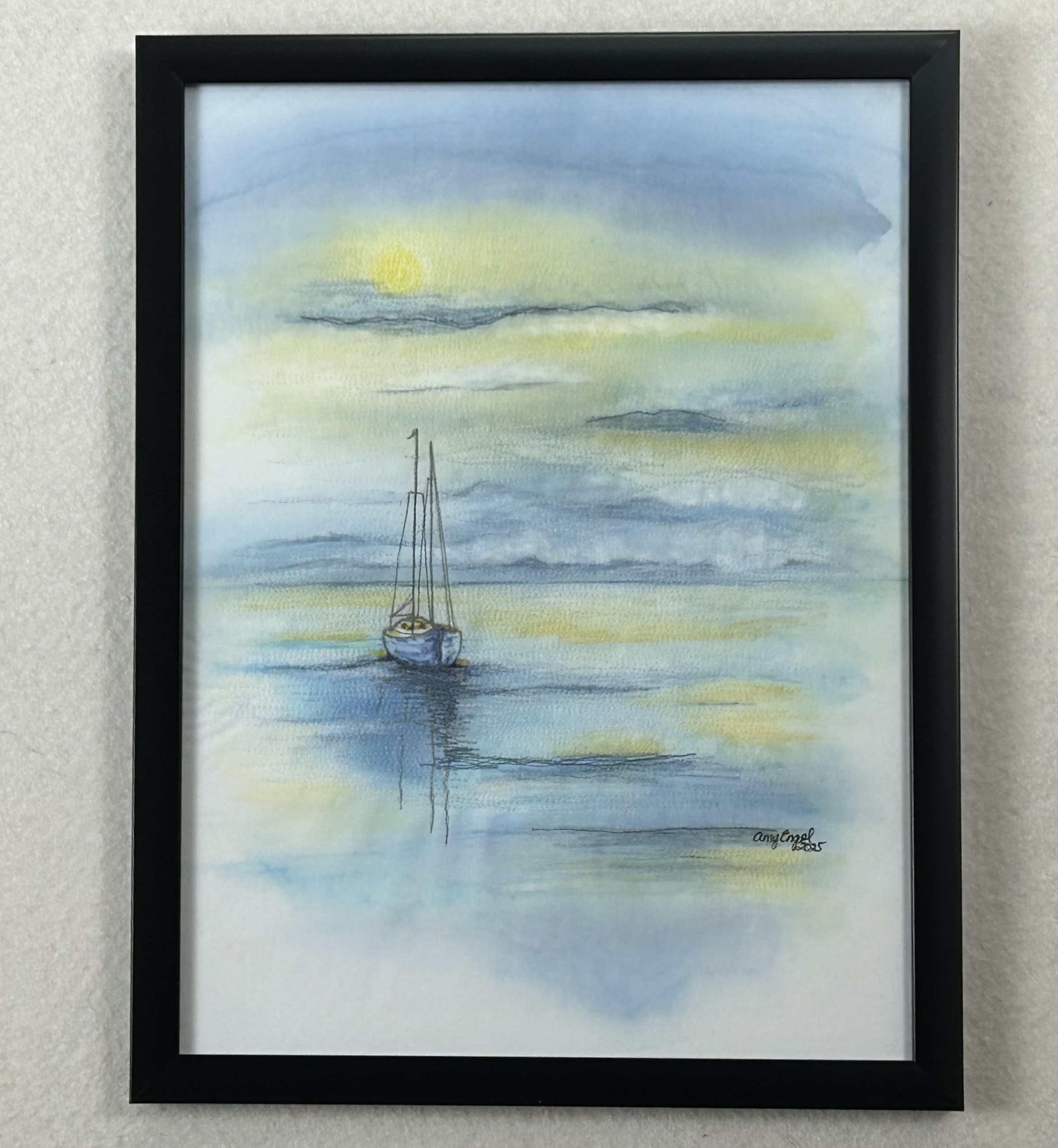 Stillwaters — fiber art by Amy Engel